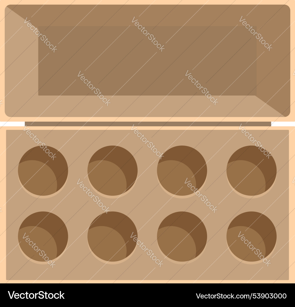 Open empty wooden crate box container storage Vector Image