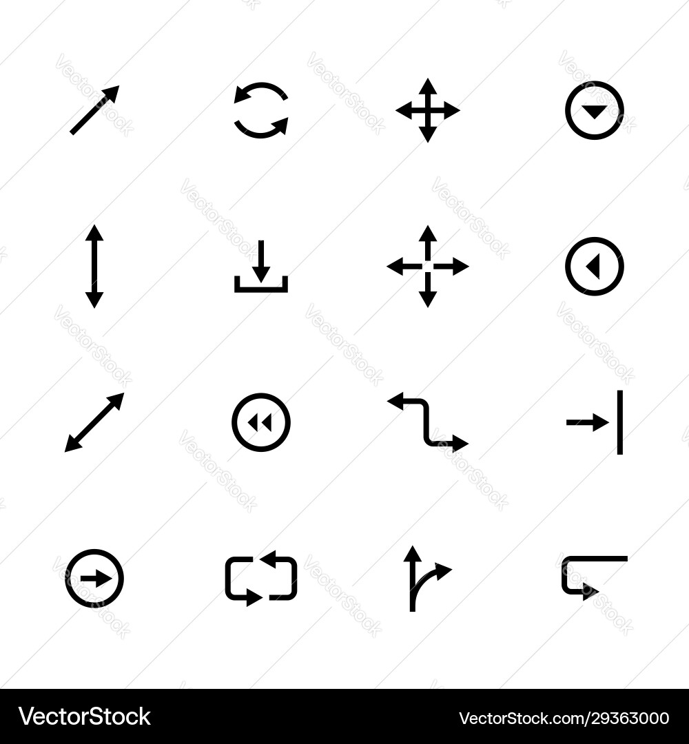 Schwarze Pfeile Symbol gesetzt Zeiger für die Navigation Schwarze Pfeile Symbol gesetzt Zeiger für die Navigation vektorbild