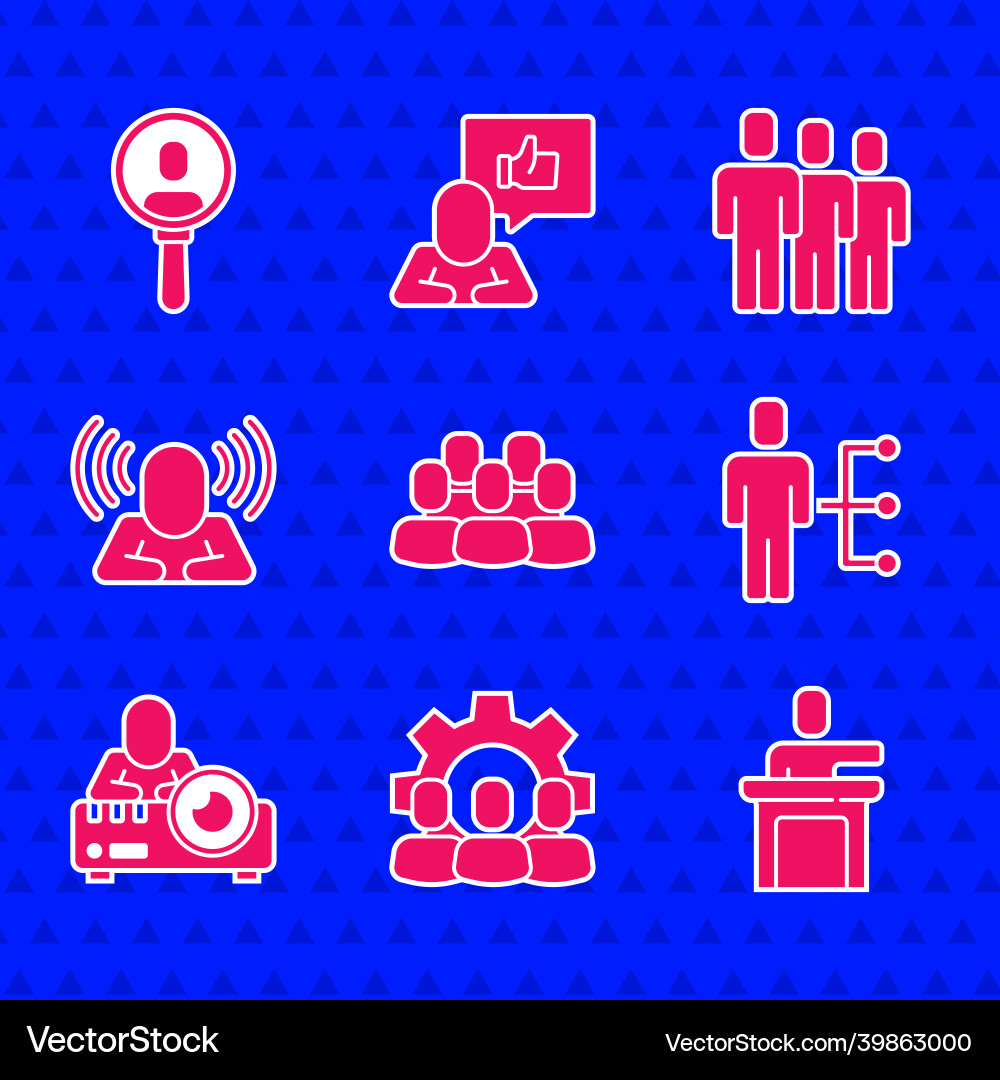 Set project team base speaker user of man Set project team base speaker user of man vector image