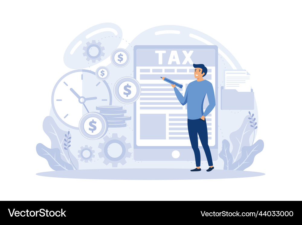 Tax software program desktop filing Tax software program desktop filing vector image