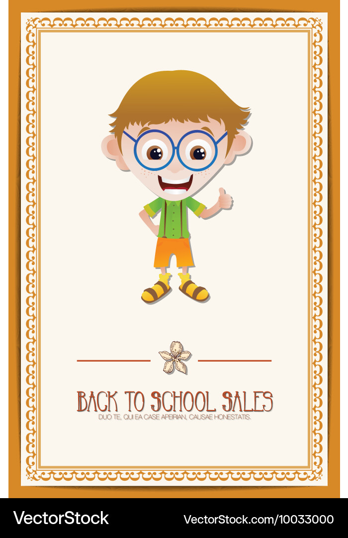 With backtoschool and geek vector image
