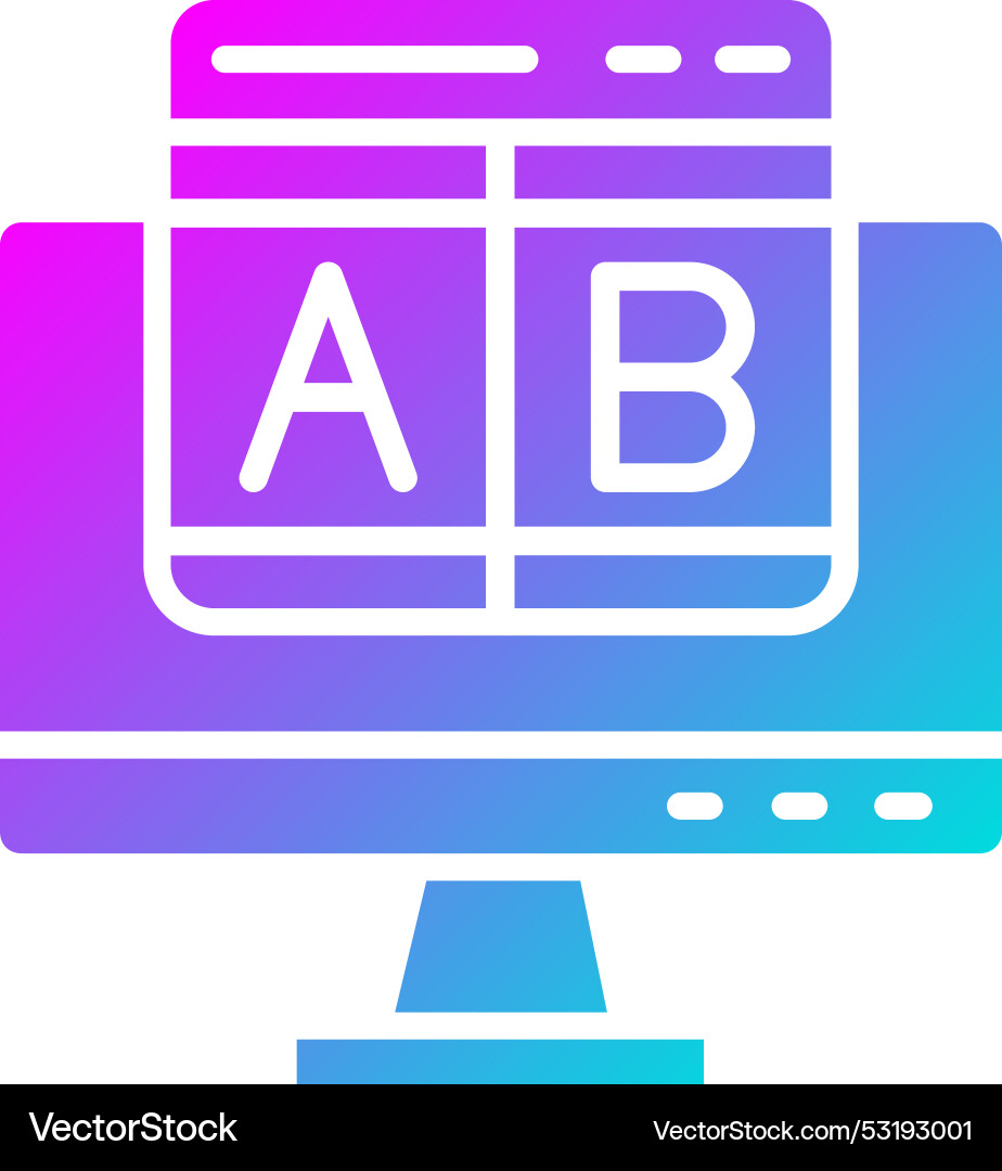 Ab testing icon design Vector Image