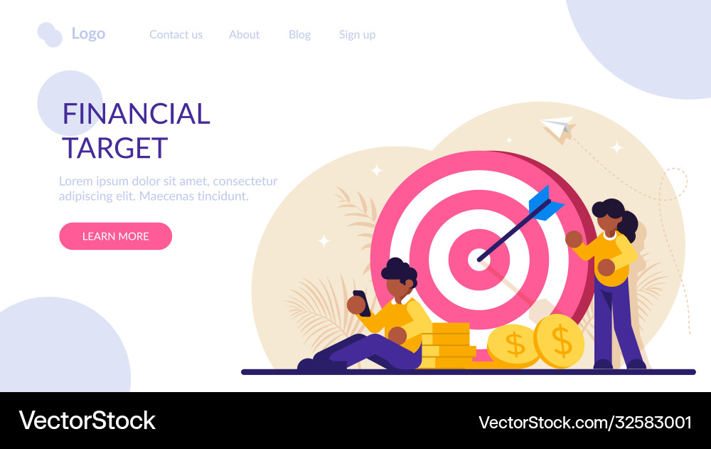 Concept financial target data analytics Concept financial target data analytics vector image