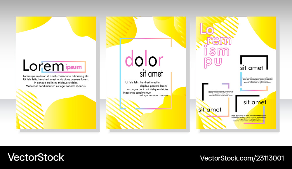 Dynamic style banner design set with fluid Dynamic style banner design set with fluid vector image