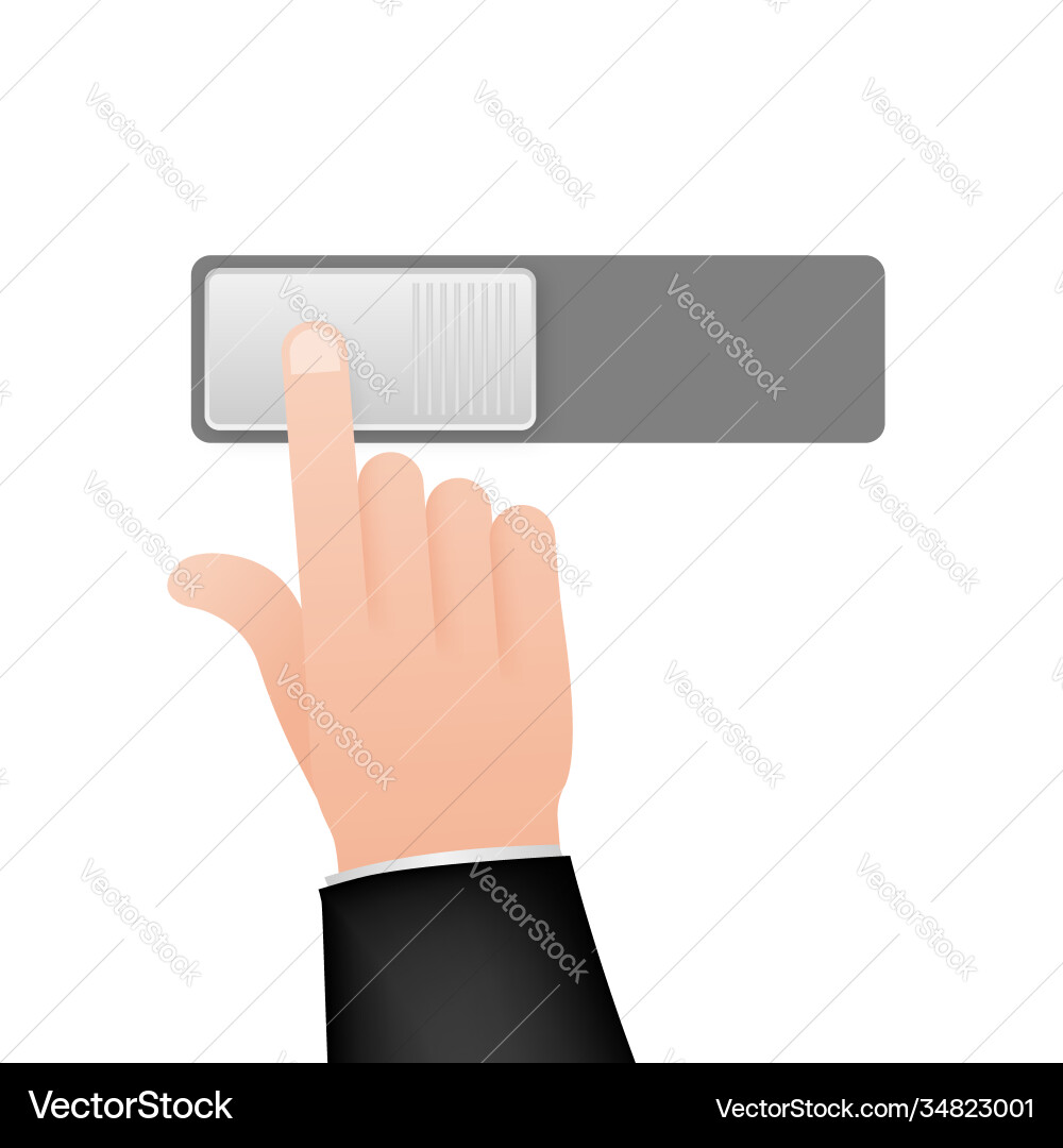 Flat icon on and off toggle switch button Vector Image