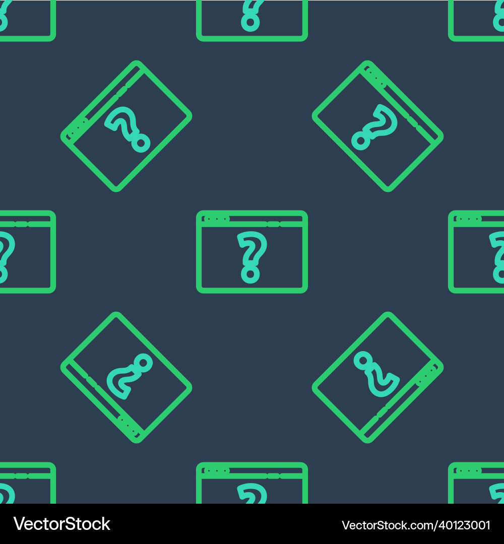 Line browser with question mark icon isolated Line browser with question mark icon isolated Vector Image