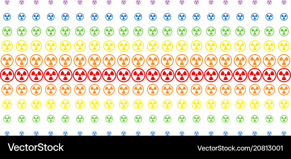 Radioactive shape halftone spectral pattern Vector Image