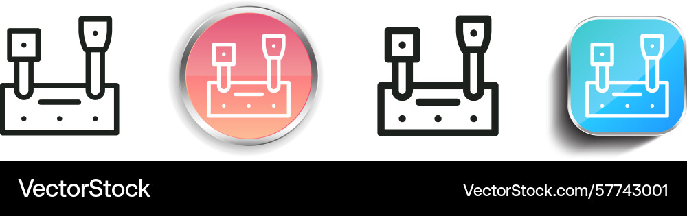 Retinoscope icon thin linear regular and button Vector Image