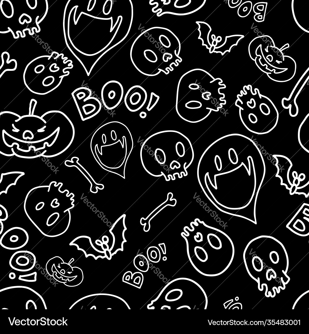 Seamless pattern with halloween design elements Seamless pattern with halloween design elements vector image