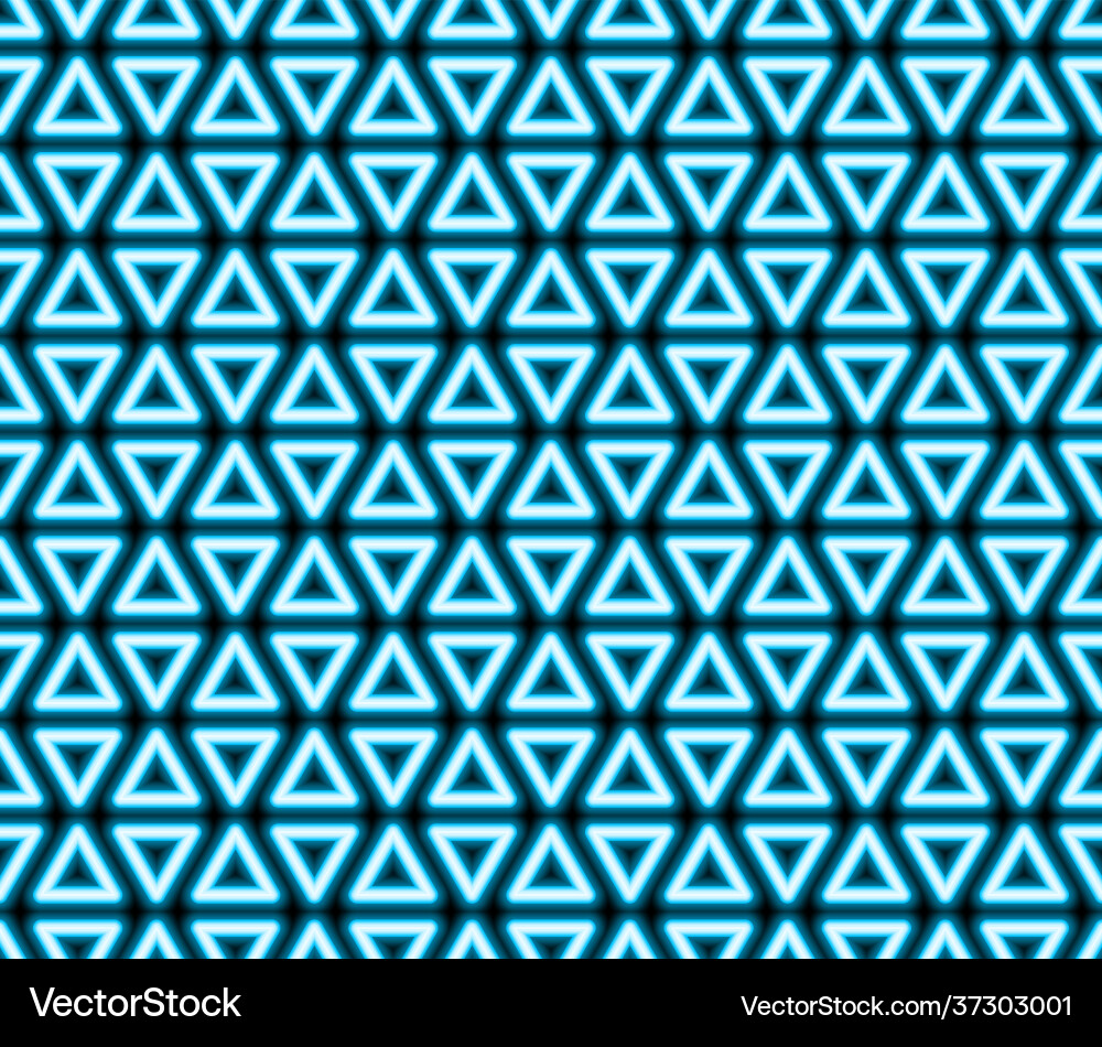 Seamless pattern with neon triangles linear art vector image