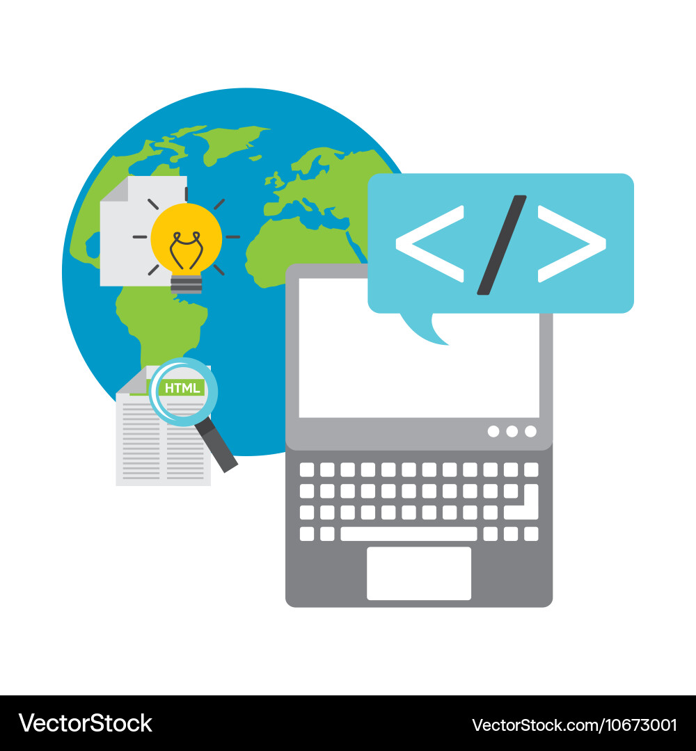 Software programming language icons vector image
