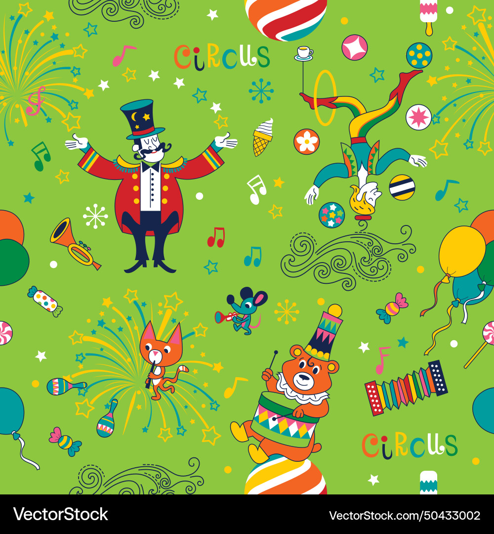 03 circus pattern 03 circus pattern vector image