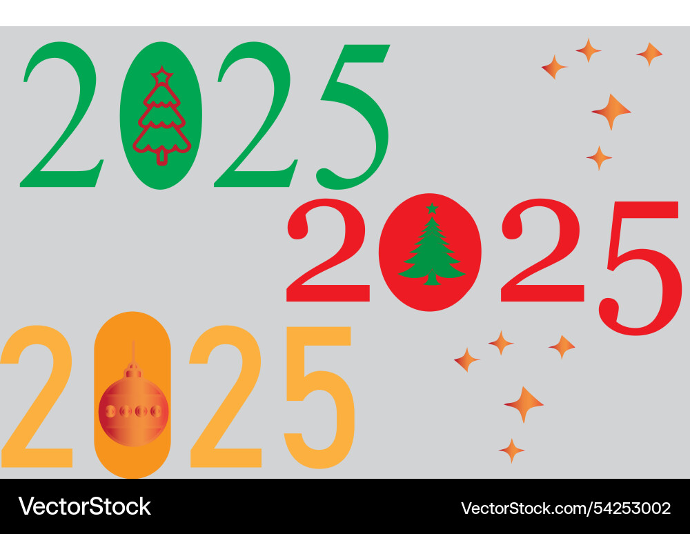 2025 design element idea with creative unique simp Vector Image