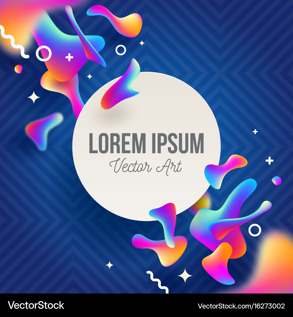 Abstract background with fluid multicolored drops Vector Image
