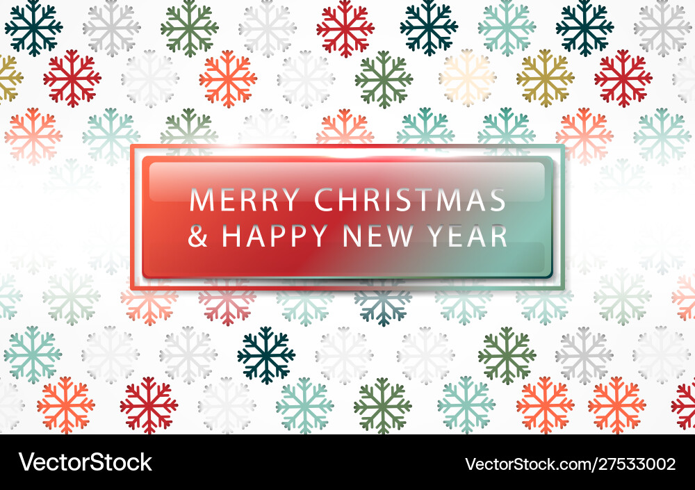 Abstract retro snowflakes pattern background Vector Image