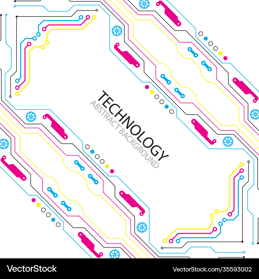 Abstract technological background with various Abstract technological background with various vector image
