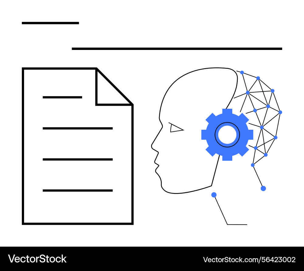 Artificial intelligence integrating data Artificial intelligence integrating data vector image