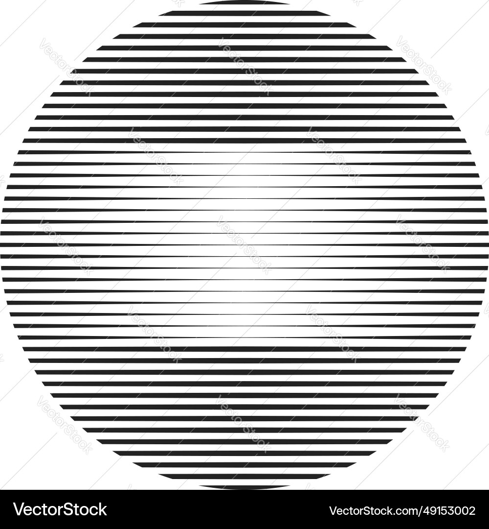 Ball or sphere shape with variable thickness lines Ball or sphere shape with variable thickness lines vector image