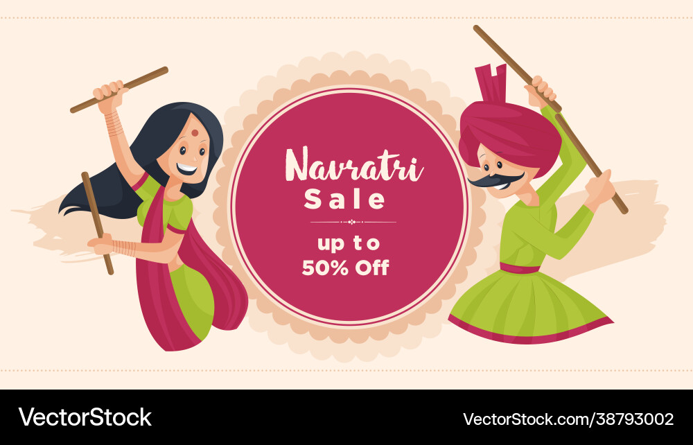 Banner design navratri sale Banner design navratri sale vektorbild