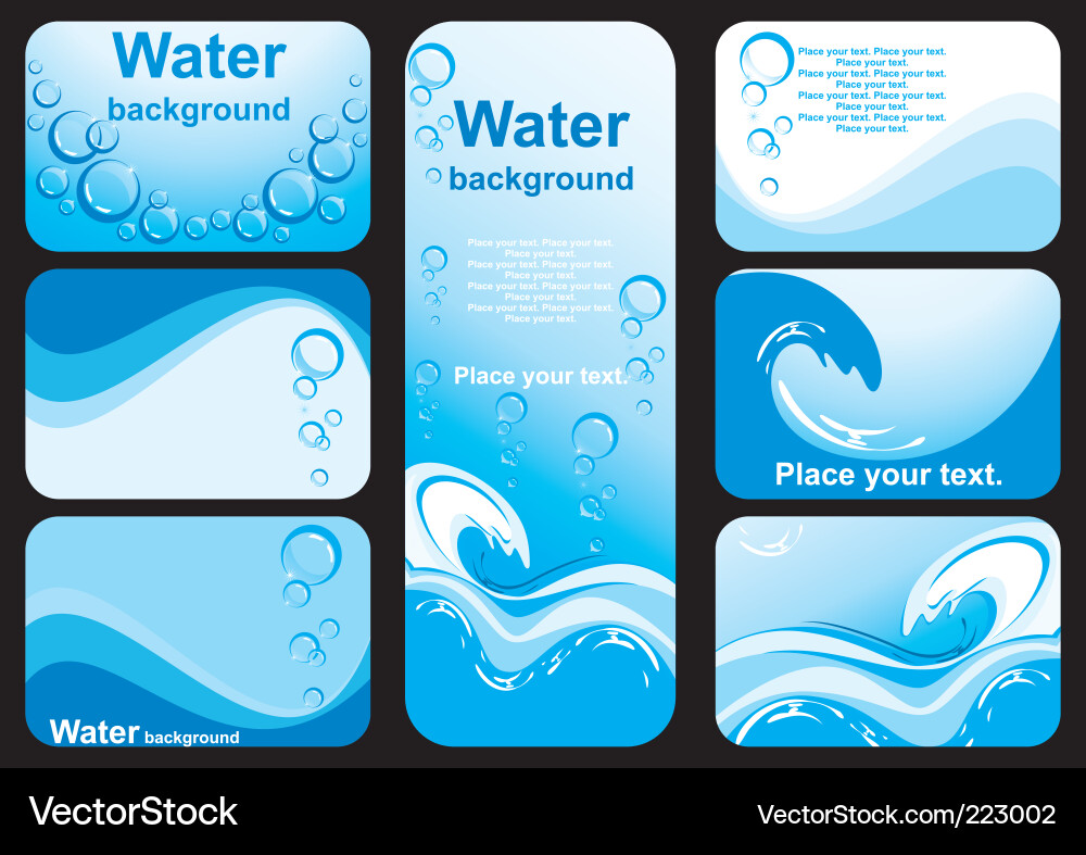 Blue Water Bubbles Background Royalty Free Vector Image