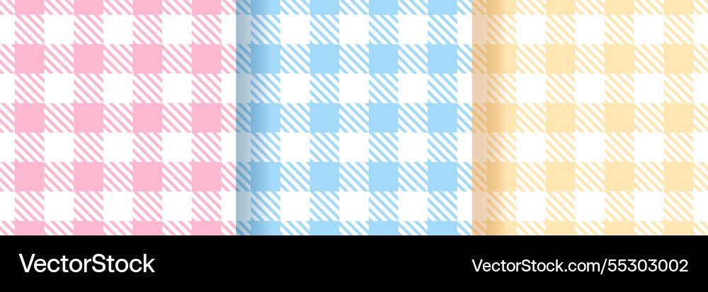 Check seamless pattern set vichy prints Check seamless pattern set vichy prints vector image