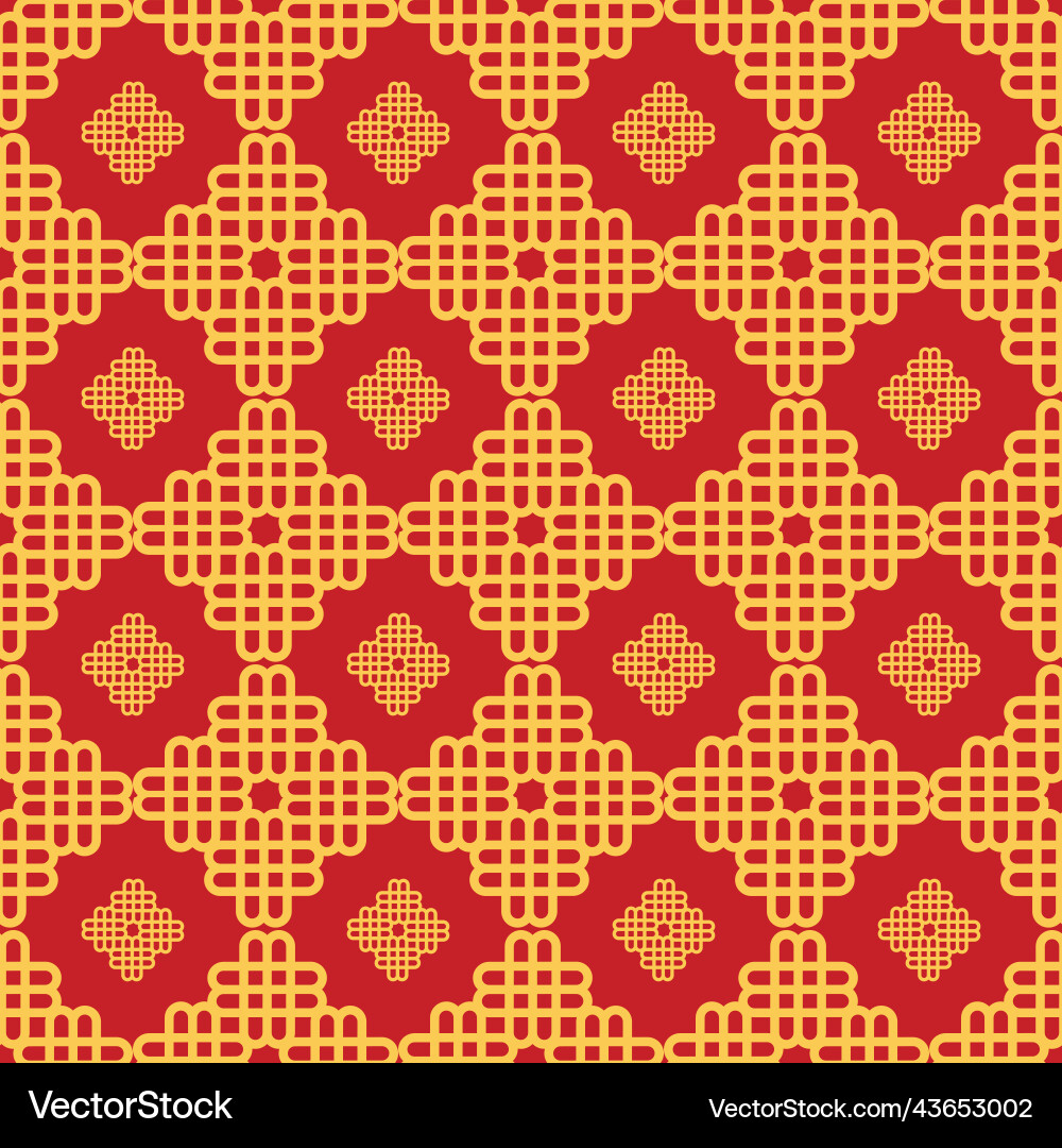 Chinese abstract seamless pattern red color Vector Image