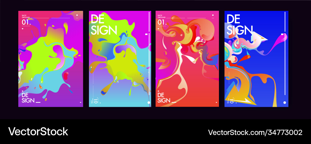 Colorful abstract fluid gradient pattern Colorful abstract fluid gradient pattern vector image