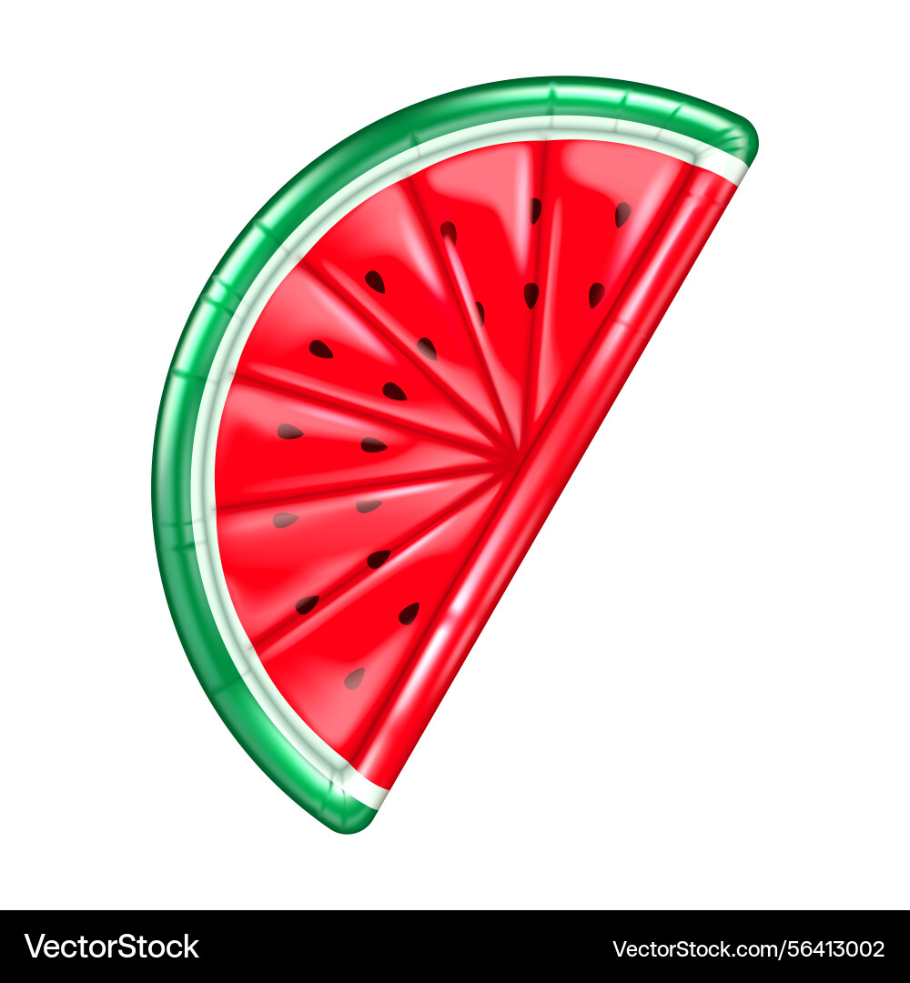 Colorful watermelon slice inflatable pool float Colorful watermelon slice inflatable pool float vector image