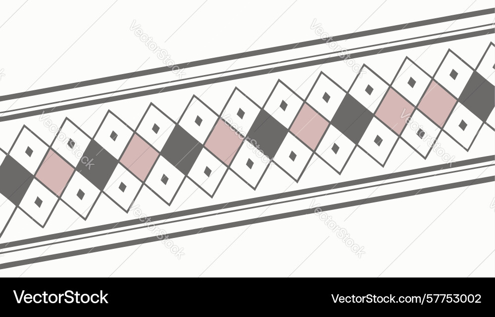 Decorative argyle pattern border element design vector image