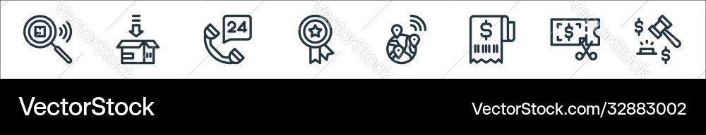 Ecommerce line icons linear set quality Ecommerce line icons linear set quality vector image