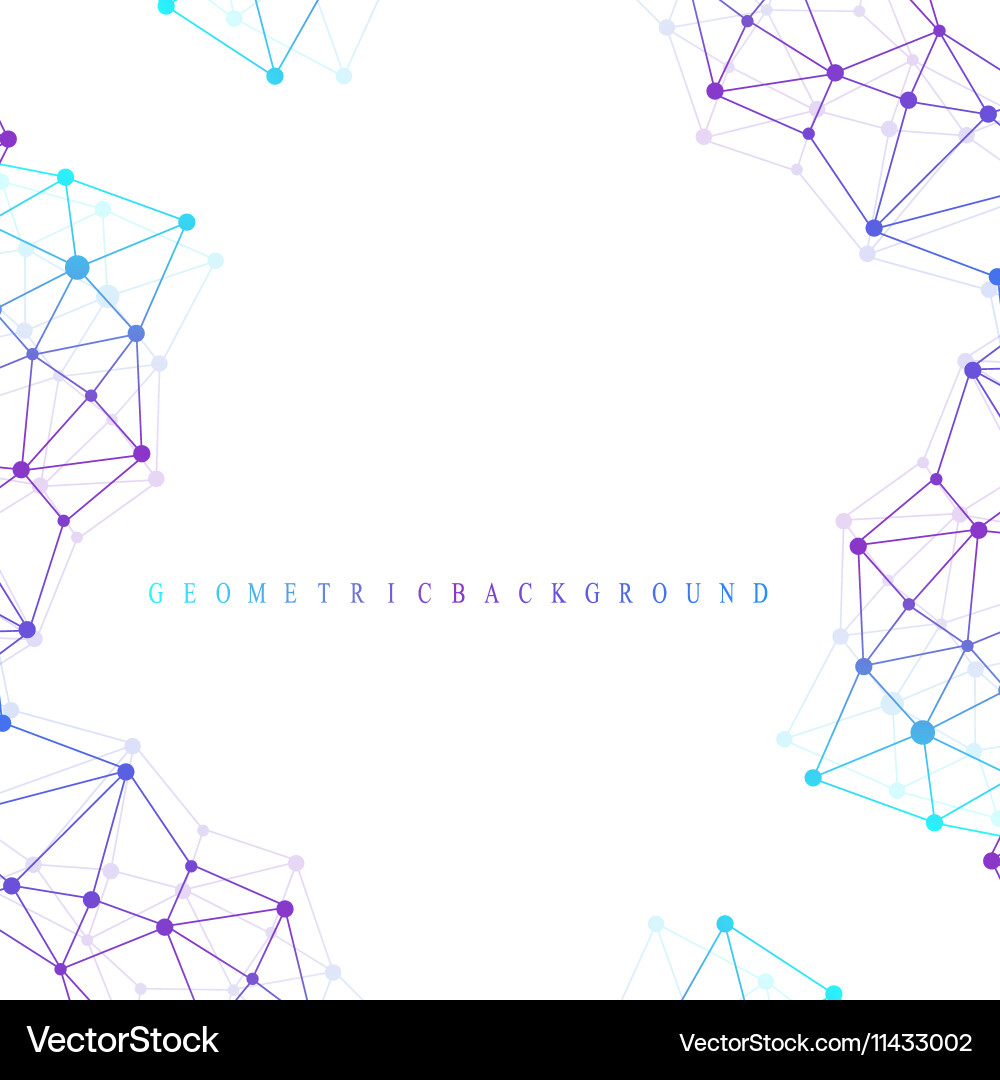 Geometric abstract background with connected line vector image