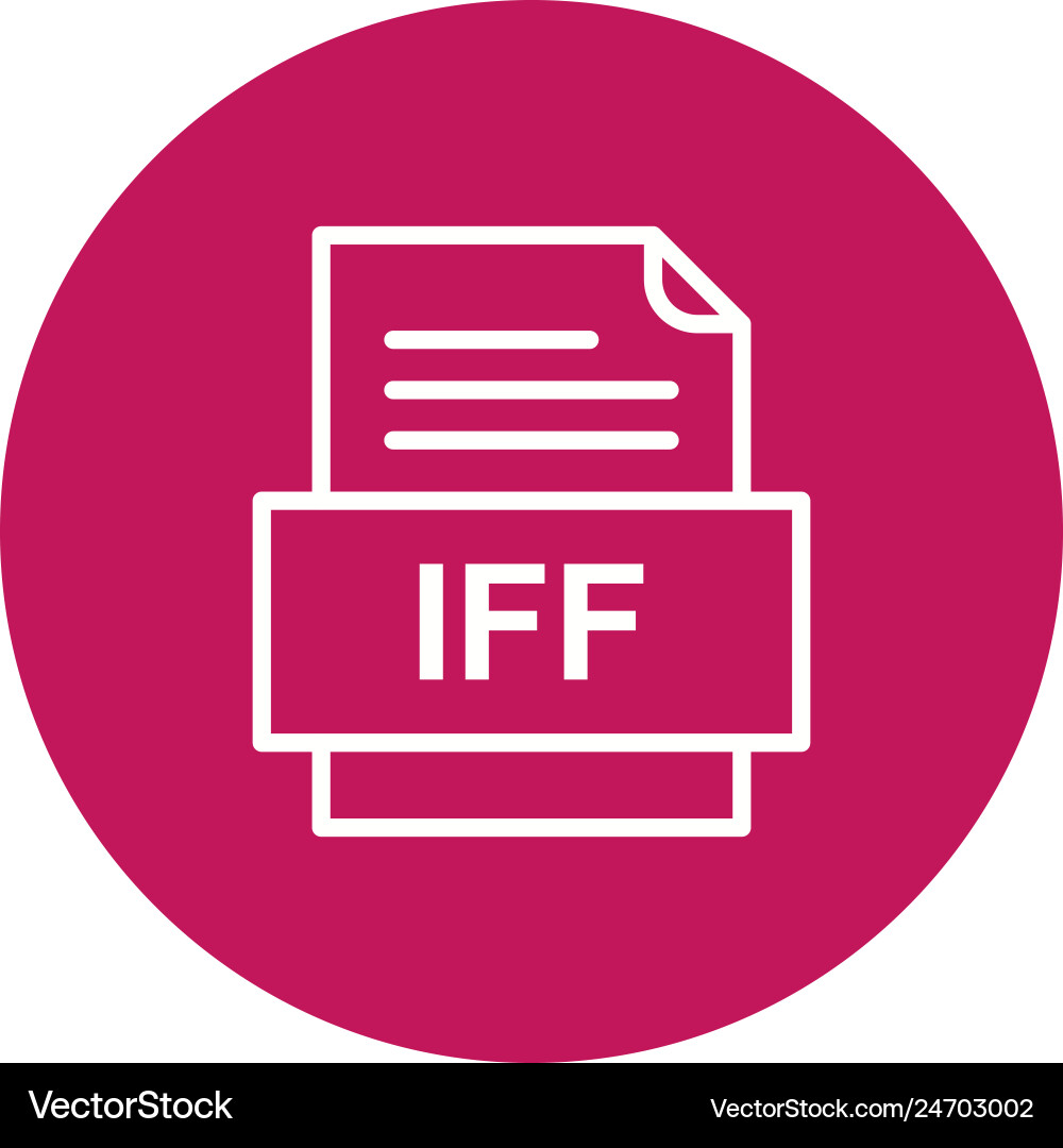 Iff file document icon Vector Image