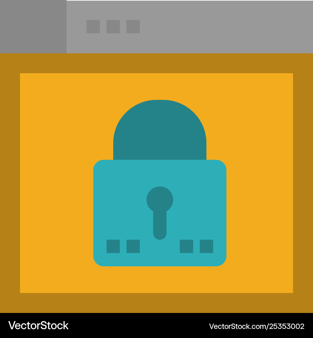 Login secure web layout password lock flat color Login secure web layout password lock flat color Vector Image