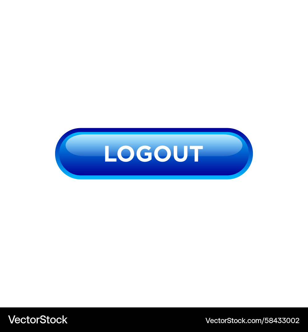 Logout Button Website Template Vector Image