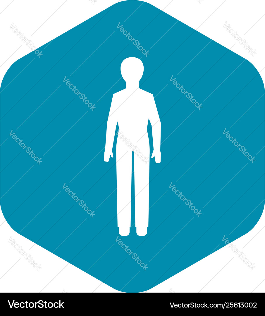 Man figure icon simple style Man figure icon simple style Vector Image