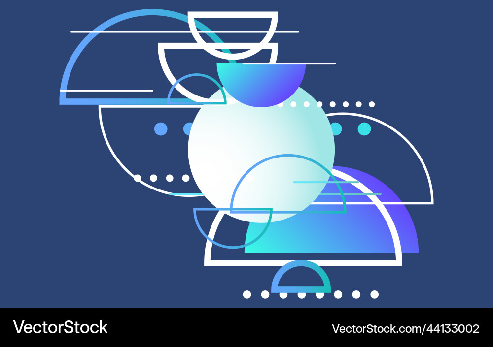Overlapping design elements on blue background Overlapping design elements on blue background vector image