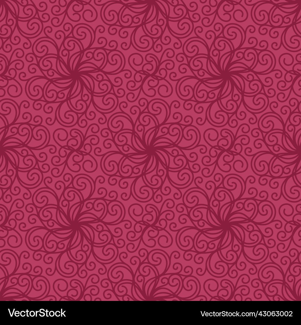 Pink seamless background with spiral curls Vector Image