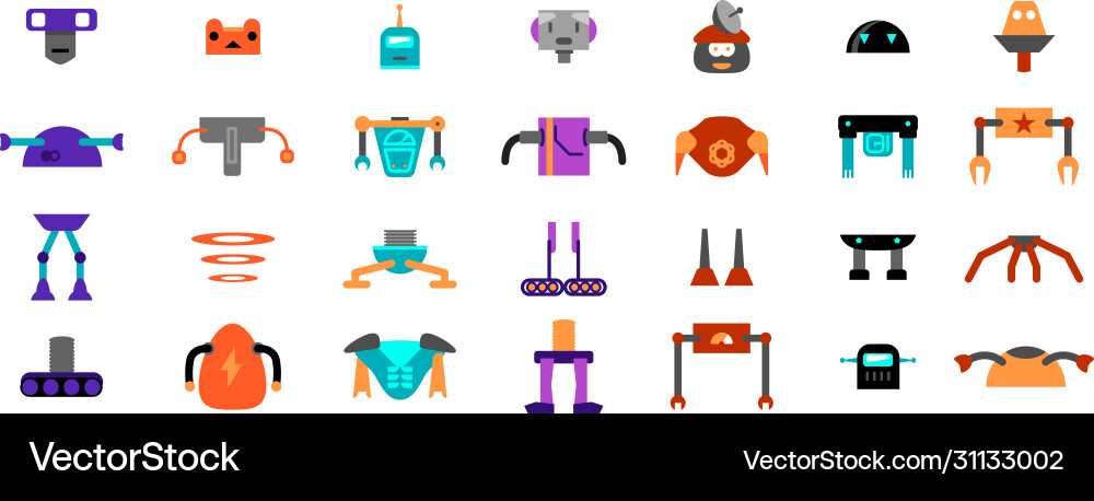 Robots elements make your own Vector Image