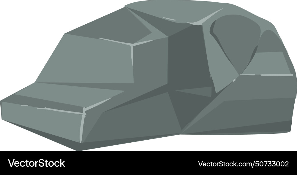 Rock icon cartoon ground element for game Vector Image