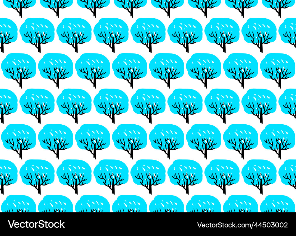 Seamless pattern made of trees flat style Seamless pattern made of trees flat style vector image