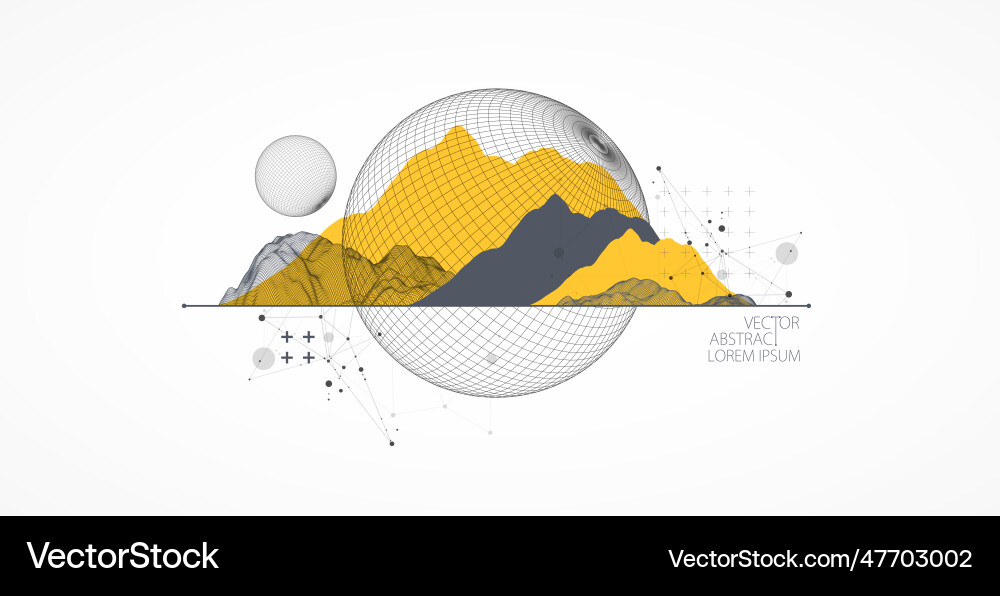 Sphere theme with connected lines in technology Sphere theme with connected lines in technology vector image