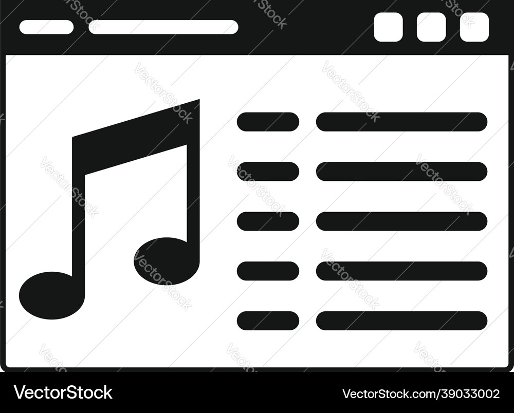 Web playlist icon simple play layout Web playlist icon simple play layout vector image