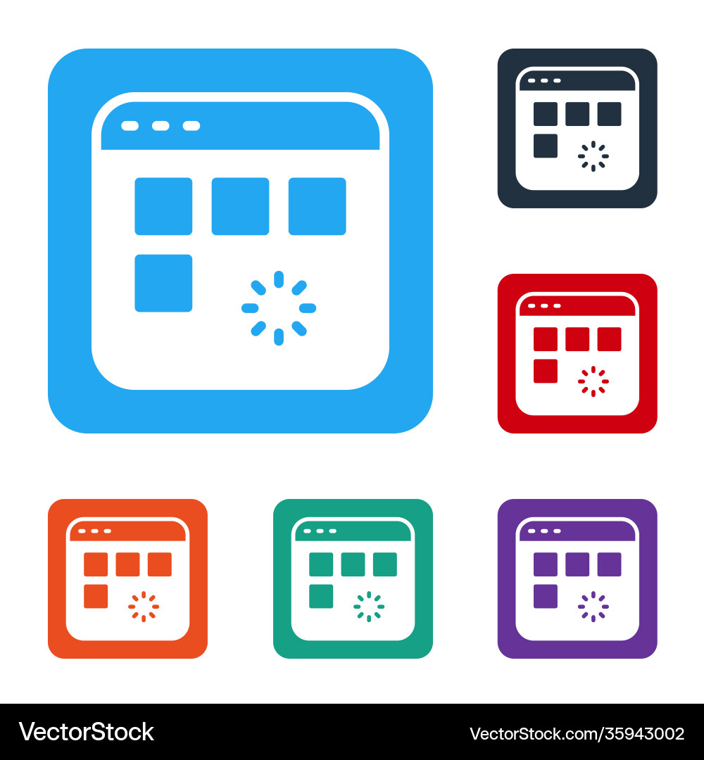 White loading a data window with progress bar vector image