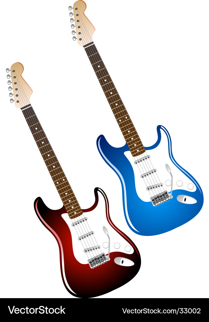 Zwei E-Gitarre Vektorbild