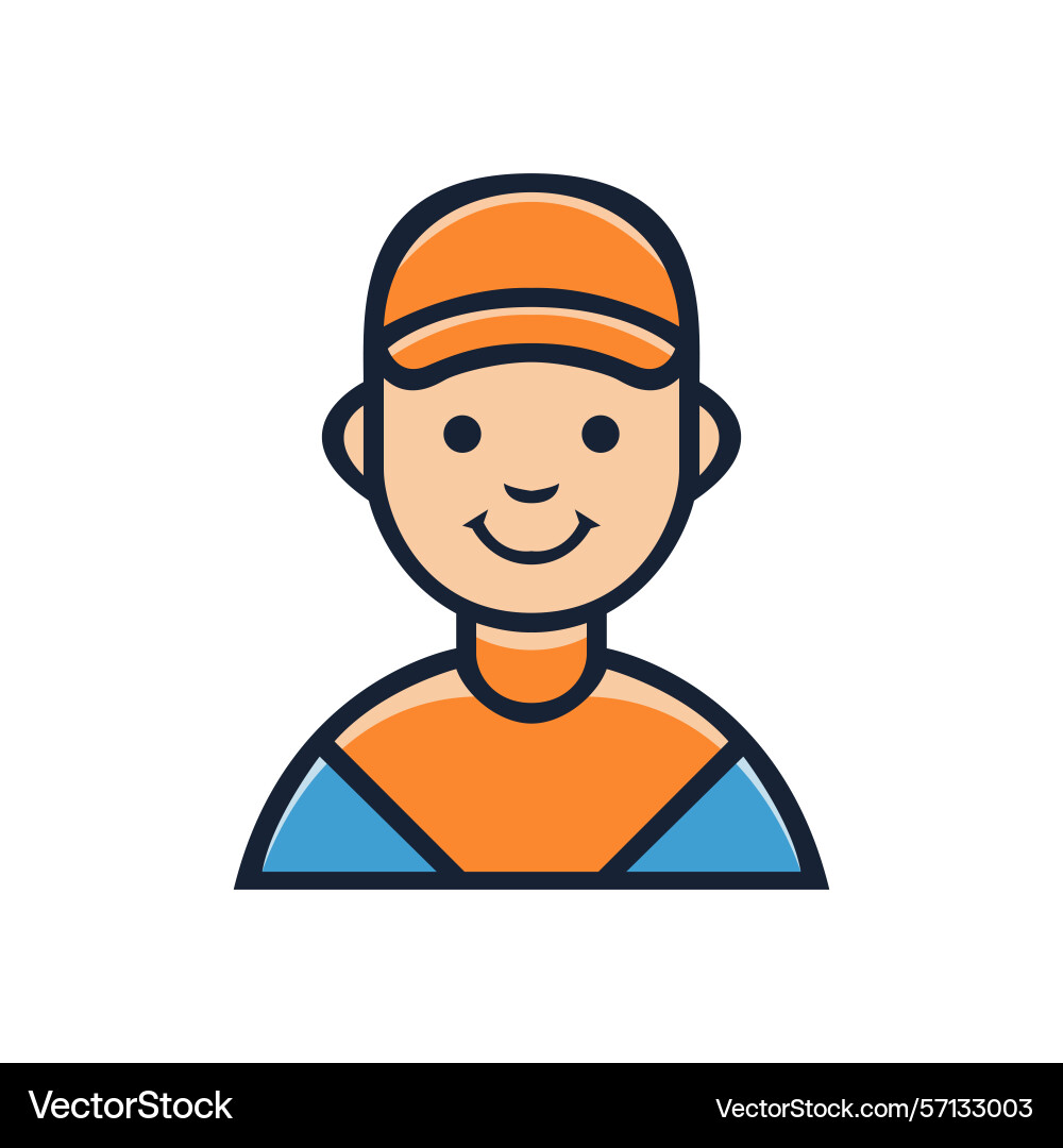 A delivery service worker Vector Image
