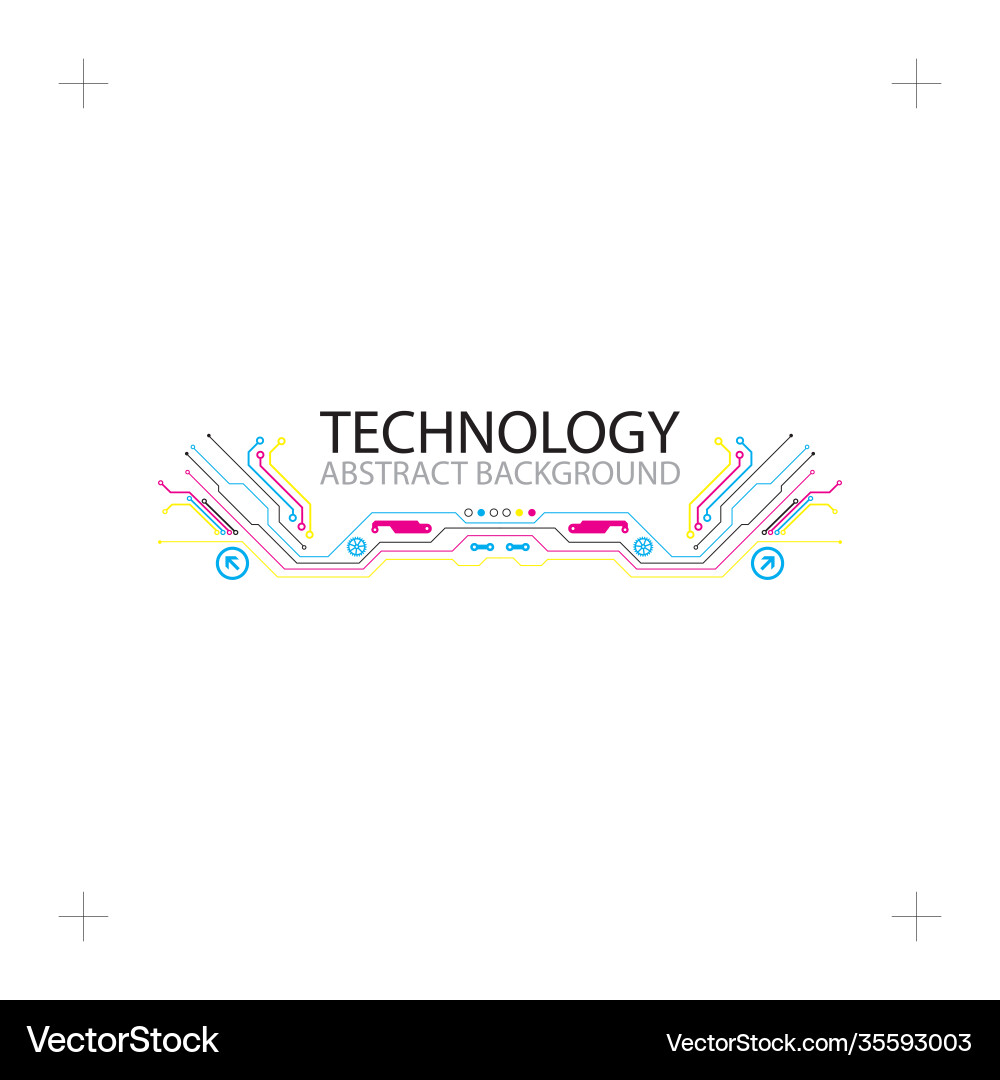 Abstract technological background with various Vector Image