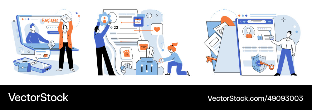 Authentication access to certain features Authentication access to certain features vector image