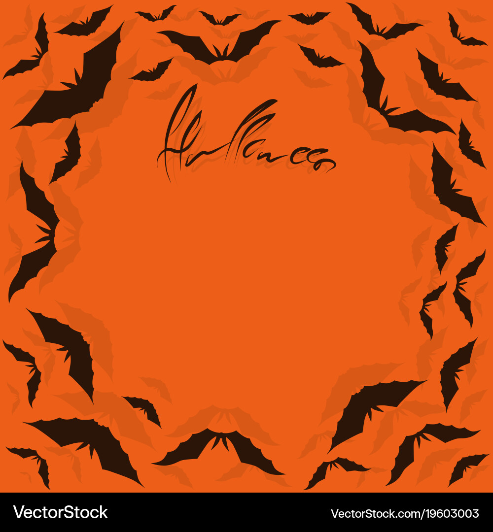 Bat form a frame for your text Vector Image