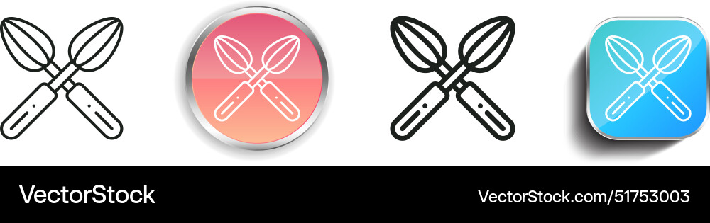 Beater icon thin linear regular and button style Beater icon thin linear regular and button style vector image