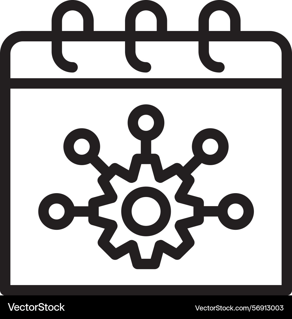 Collaborative linear style icon design Vector Image